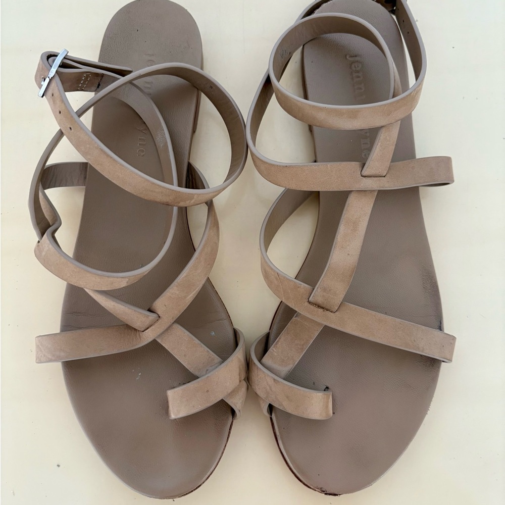 Jenni Kayne Oiled Leather Sand Strappy Sandals